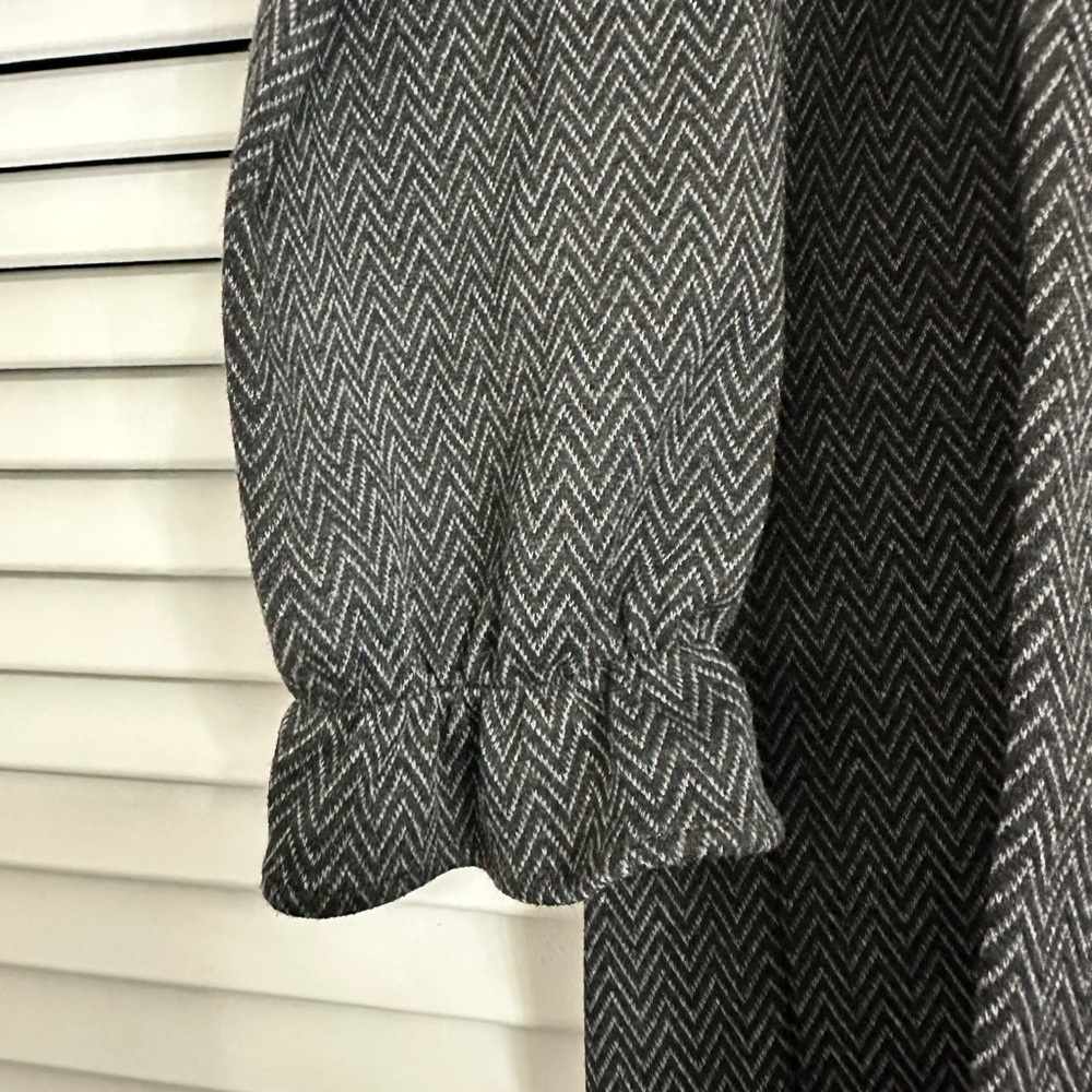 Loft Button Back Dress with Ruffle Sleeve - Picture 4 of 5